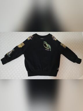 Rock Your Kid Black Skate/Dino Graphic Sweatshirt – Size 2